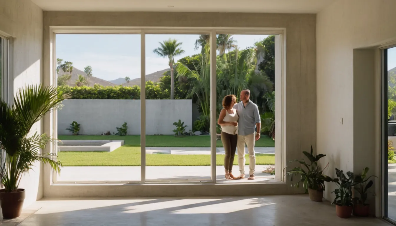 A bright living room with new energy efficient windows in a Delray Beach home